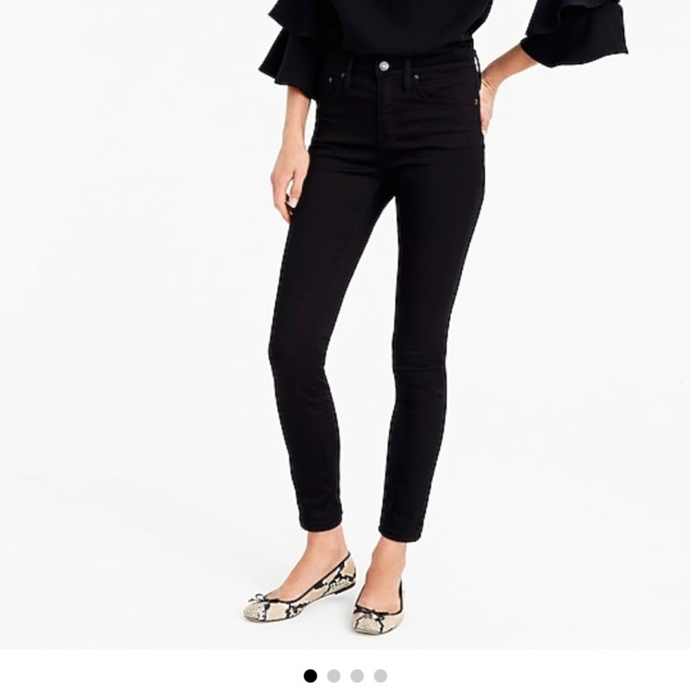 Black 9” High Rose Toothpick - JCrew Jeans